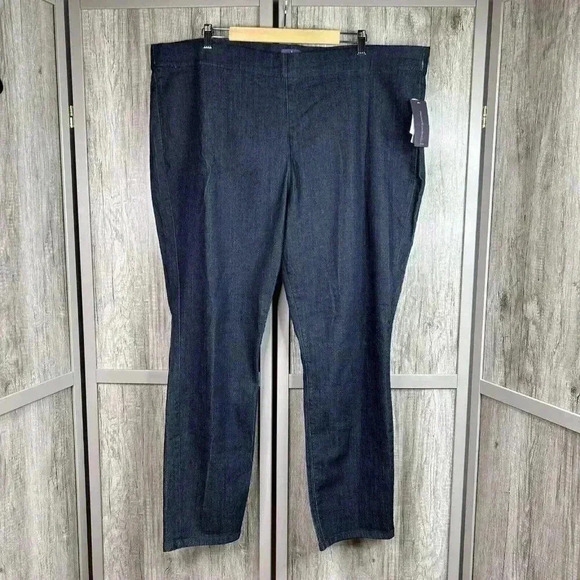 NYDJ Jeans 24W Deni Leggings Pull On Lift Tuck Tummy Control Dark Wash - Picture 1 of 9